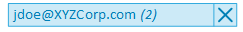 recipient name in blue text inside a blue box