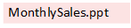 file name on a red background